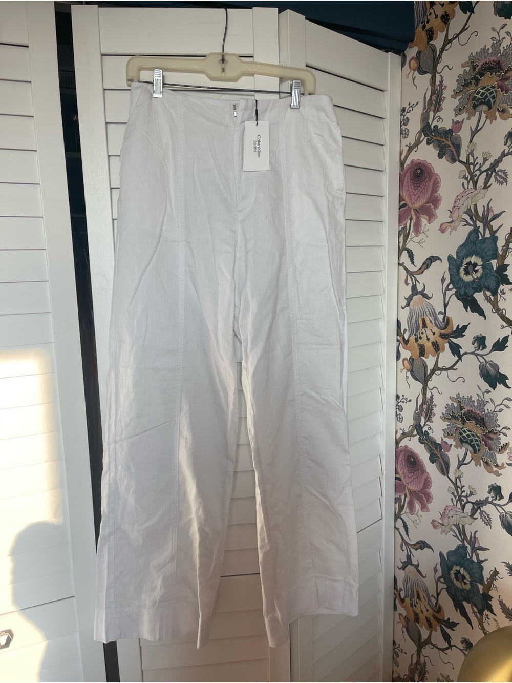 White womens Wide-Leg Pants